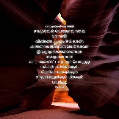 Picture 04 - 1 சாமுவேல் 12:18 TAMIRV - சாமுவேல் யெகோவாவை - Bible Verse Picture