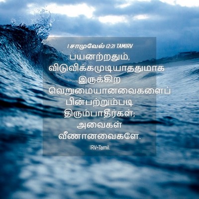 Picture 04 - 1 சாமுவேல் 12:21 TAMIRV - பயனற்றதும், - Bible Verse Picture