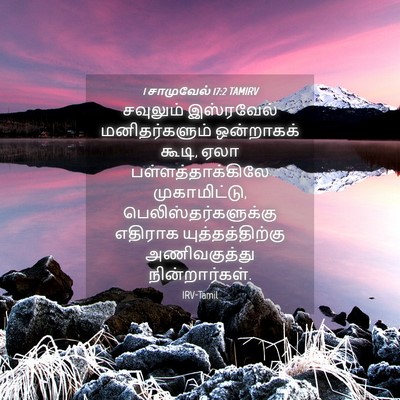 Picture 04 - 1 சாமுவேல் 17:2 TAMIRV - சவுலும் இஸ்ரவேல் - Bible Verse Picture