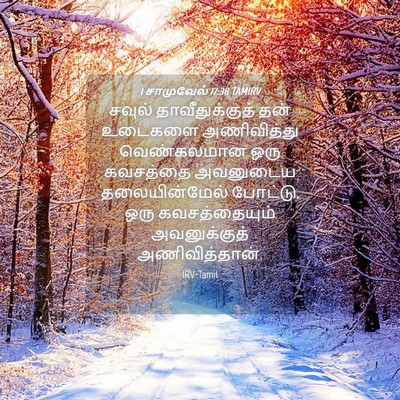 Picture 04 - 1 சாமுவேல் 17:38 TAMIRV - சவுல் - Bible Verse Picture
