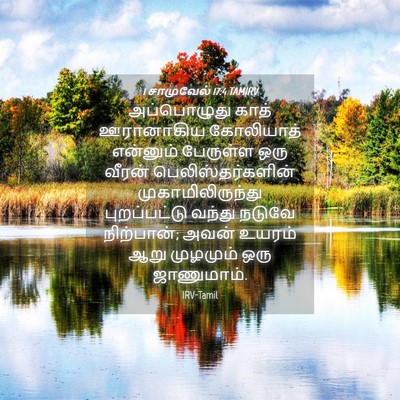 Picture 04 - 1 சாமுவேல் 17:4 TAMIRV - அப்பொழுது காத் - Bible Verse Picture