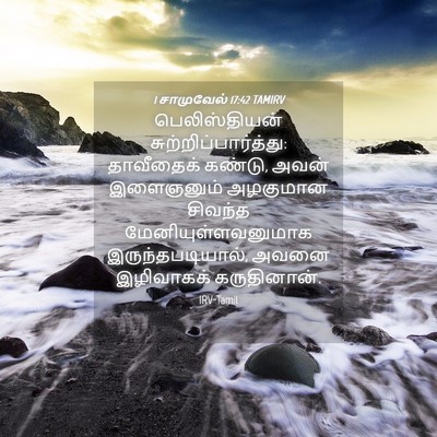 Picture 04 - 1 சாமுவேல் 17:42 TAMIRV - பெலிஸ்தியன் - Bible Verse Picture