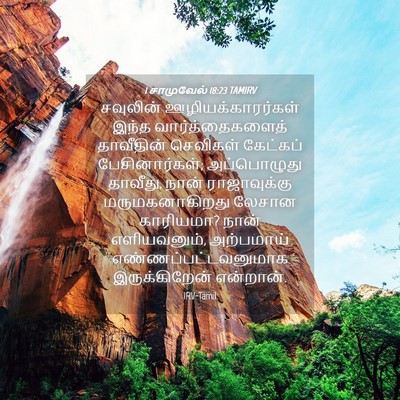 Picture 04 - 1 சாமுவேல் 18:23 TAMIRV - சவுலின் - Bible Verse Picture