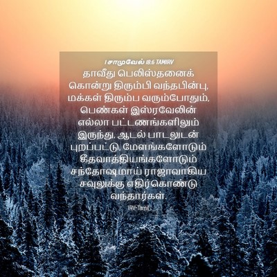 Picture 04 - 1 சாமுவேல் 18:6 TAMIRV - தாவீது - Bible Verse Picture