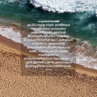 Picture 04 - 1 சாமுவேல் 19:20 TAMIRV - அப்பொழுது சவுல்: - Bible Verse Picture