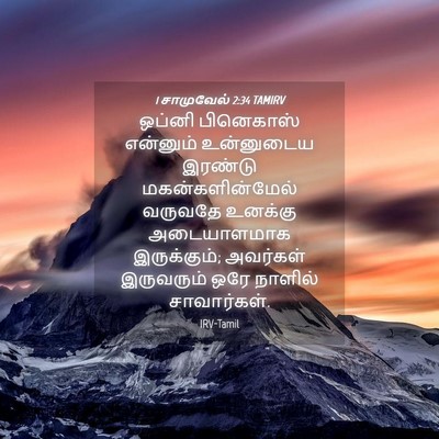 Picture 04 - 1 சாமுவேல் 2:34 TAMIRV - ஒப்னி பினெகாஸ் - Bible Verse Picture