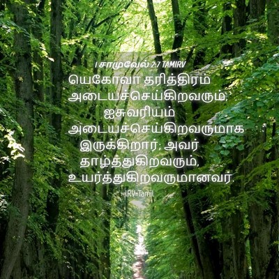 Picture 04 - 1 சாமுவேல் 2:7 TAMIRV - யெகோவா தரித்திரம் - Bible Verse Picture