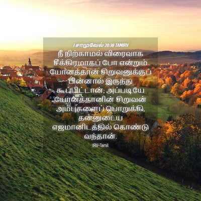 Picture 04 - 1 சாமுவேல் 20:38 TAMIRV - நீ நிற்காமல் - Bible Verse Picture