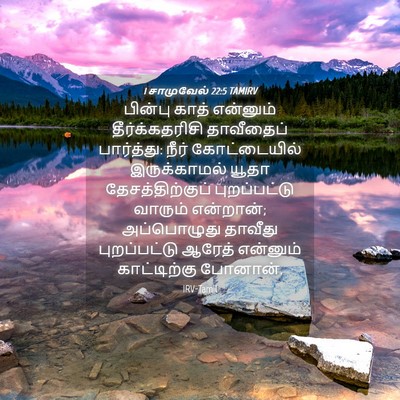 Picture 04 - 1 சாமுவேல் 22:5 TAMIRV - பின்பு காத் - Bible Verse Picture
