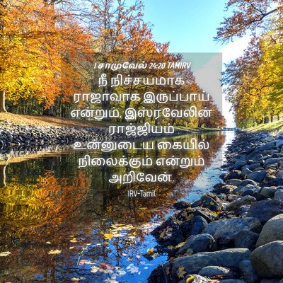 Picture 04 - 1 சாமுவேல் 24:20 TAMIRV - நீ நிச்சயமாக - Bible Verse Picture