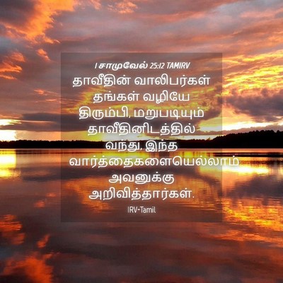 Picture 04 - 1 சாமுவேல் 25:12 TAMIRV - தாவீதின் - Bible Verse Picture