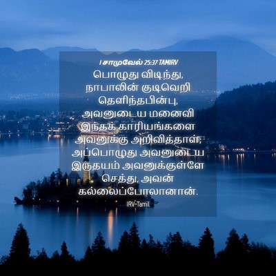 Picture 04 - 1 சாமுவேல் 25:37 TAMIRV - பொழுது விடிந்து, - Bible Verse Picture