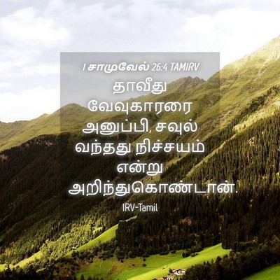 Picture 04 - 1 சாமுவேல் 26:4 TAMIRV - தாவீது வேவுகாரரை - Bible Verse Picture