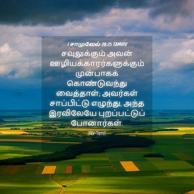 Picture 04 - 1 சாமுவேல் 28:25 TAMIRV - சவுலுக்கும் அவன் - Bible Verse Picture