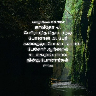 Picture 04 - 1 சாமுவேல் 30:10 TAMIRV - தாவீதோ, 400 பேரோடுத் - Bible Verse Picture