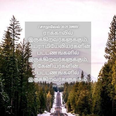 Picture 04 - 1 சாமுவேல் 30:29 TAMIRV - ராக்காலில் - Bible Verse Picture