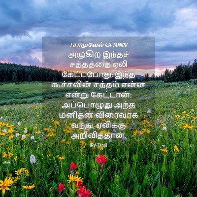 Picture 04 - 1 சாமுவேல் 4:14 TAMIRV - அழுகிற இந்தச் - Bible Verse Picture