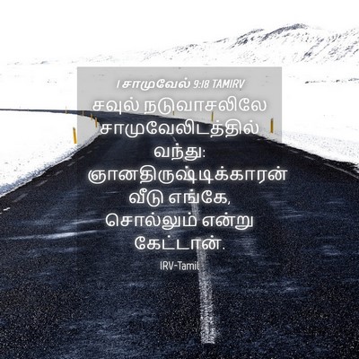Picture 04 - 1 சாமுவேல் 9:18 TAMIRV - சவுல் நடுவாசலிலே - Bible Verse Picture