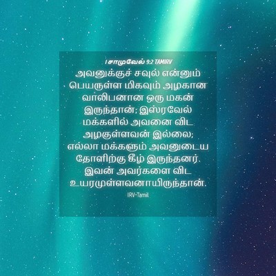 Picture 04 - 1 சாமுவேல் 9:2 TAMIRV - அவனுக்குச் சவுல் - Bible Verse Picture