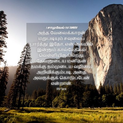 Picture 04 - 1 சாமுவேல் 9:8 TAMIRV - அந்த வேலைக்காரன் - Bible Verse Picture