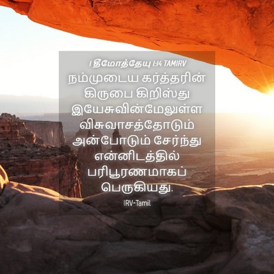 Picture 04 - 1 தீமோத்தேயு 1:14 TAMIRV - நம்முடைய - Bible Verse Picture