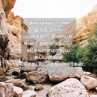 Picture 04 - 1 தீமோத்தேயு 1:19 TAMIRV - இந்த நல்ல - Bible Verse Picture