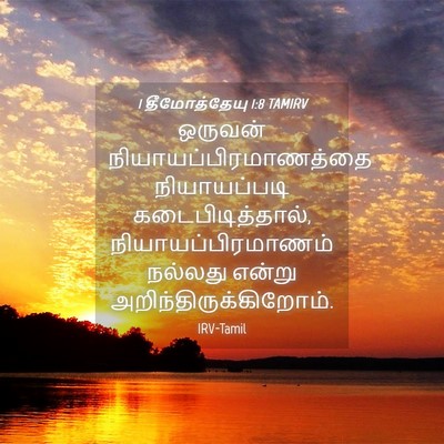 Picture 04 - 1 தீமோத்தேயு 1:8 TAMIRV - ஒருவன் - Bible Verse Picture