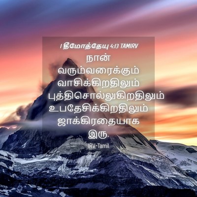 Picture 04 - 1 தீமோத்தேயு 4:13 TAMIRV - நான் - Bible Verse Picture