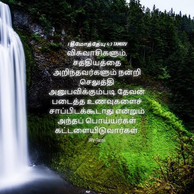 Picture 04 - 1 தீமோத்தேயு 4:3 TAMIRV - விசுவாசிகளும், - Bible Verse Picture