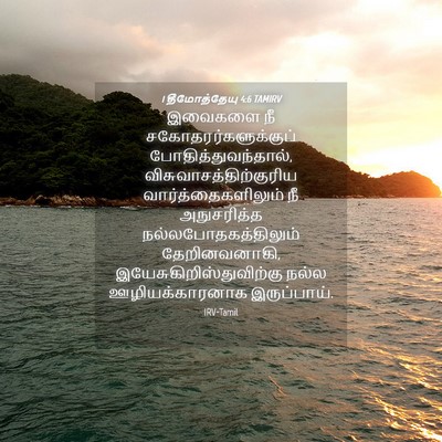 Picture 04 - 1 தீமோத்தேயு 4:6 TAMIRV - இவைகளை நீ - Bible Verse Picture