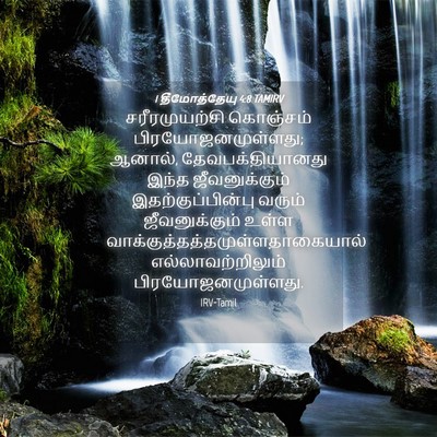 Picture 04 - 1 தீமோத்தேயு 4:8 TAMIRV - சரீரமுயற்சி - Bible Verse Picture