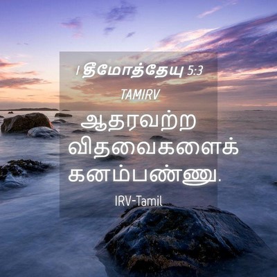 Picture 04 - 1 தீமோத்தேயு 5:3 TAMIRV - ஆதரவற்ற - Bible Verse Picture