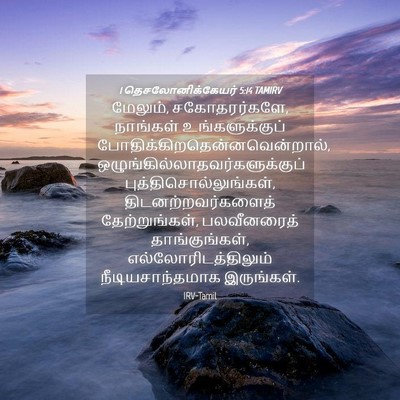 Picture 04 - 1 தெசலோனிக்கேயர் 5:14 TAMIRV - மேலும், - Bible Verse Picture