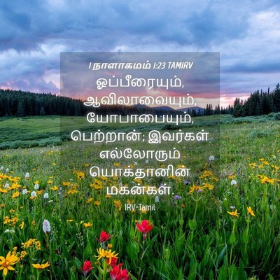 Picture 04 - 1 நாளாகமம் 1:23 TAMIRV - ஓப்பீரையும், - Bible Verse Picture