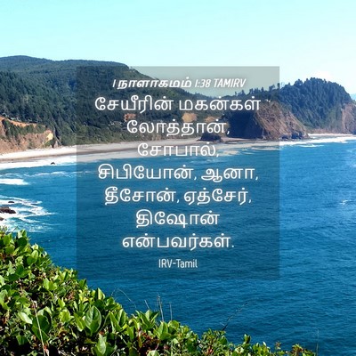 Picture 04 - 1 நாளாகமம் 1:38 TAMIRV - சேயீரின் மகன்கள் - Bible Verse Picture