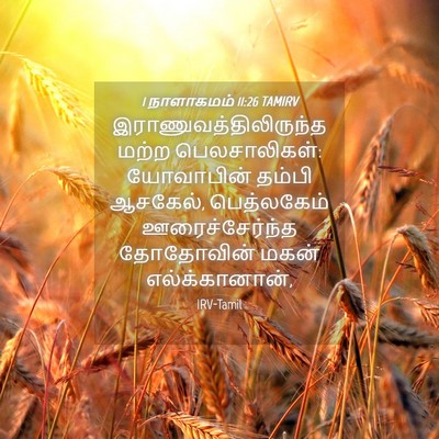 Picture 04 - 1 நாளாகமம் 11:26 TAMIRV -  - Bible Verse Picture