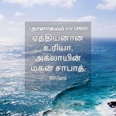 Picture 04 - 1 நாளாகமம் 11:41 TAMIRV - ஏத்தியனான உரியா, - Bible Verse Picture