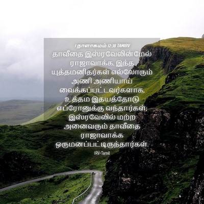 Picture 04 - 1 நாளாகமம் 12:38 TAMIRV - தாவீதை - Bible Verse Picture