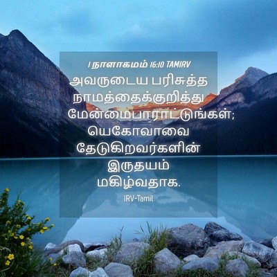 Picture 04 - 1 நாளாகமம் 16:10 TAMIRV - அவருடைய பரிசுத்த - Bible Verse Picture