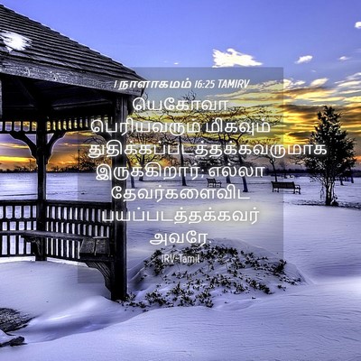 Picture 04 - 1 நாளாகமம் 16:25 TAMIRV - யெகோவா பெரியவரும் - Bible Verse Picture