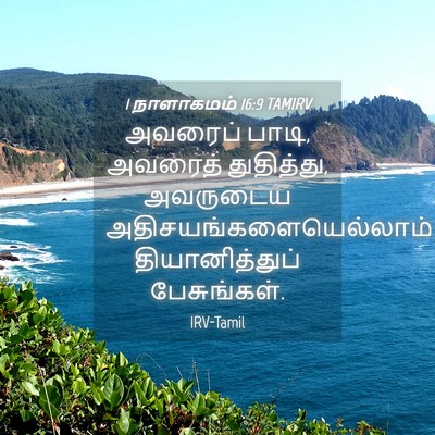 Picture 04 - 1 நாளாகமம் 16:9 TAMIRV - அவரைப் பாடி, - Bible Verse Picture