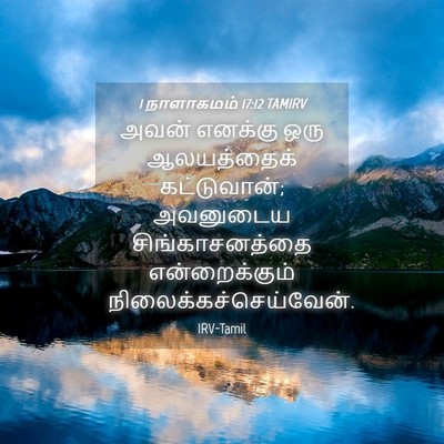 Picture 04 - 1 நாளாகமம் 17:12 TAMIRV - அவன் எனக்கு ஒரு - Bible Verse Picture