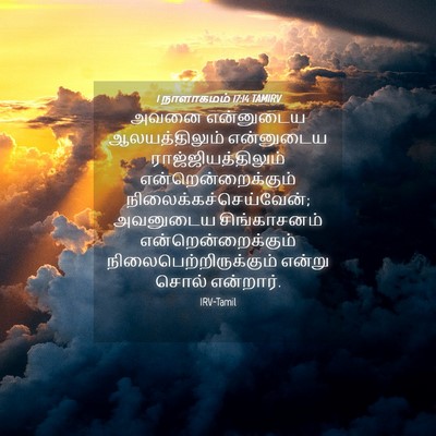 Picture 04 - 1 நாளாகமம் 17:14 TAMIRV - அவனை என்னுடைய - Bible Verse Picture