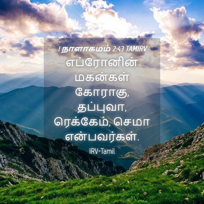 Picture 04 - 1 நாளாகமம் 2:43 TAMIRV - எப்ரோனின் மகன்கள் - Bible Verse Picture