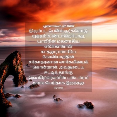 Picture 04 - 1 நாளாகமம் 20:5 TAMIRV - திரும்பப் - Bible Verse Picture