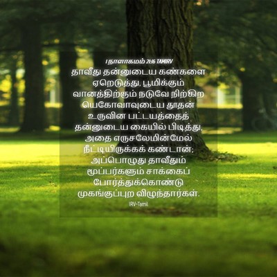 Picture 04 - 1 நாளாகமம் 21:16 TAMIRV - தாவீது தன்னுடைய - Bible Verse Picture