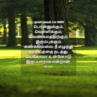 Picture 04 - 1 நாளாகமம் 22:16 TAMIRV - பொன்னுக்கும், - Bible Verse Picture