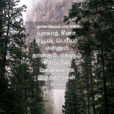 Picture 04 - 1 நாளாகமம் 23:10 TAMIRV - யாகாத், சீனா, - Bible Verse Picture