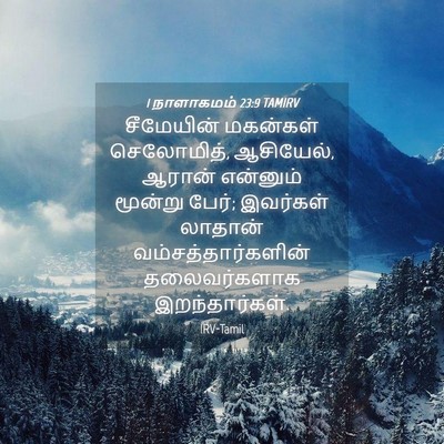 Picture 04 - 1 நாளாகமம் 23:9 TAMIRV - சீமேயின் மகன்கள் - Bible Verse Picture