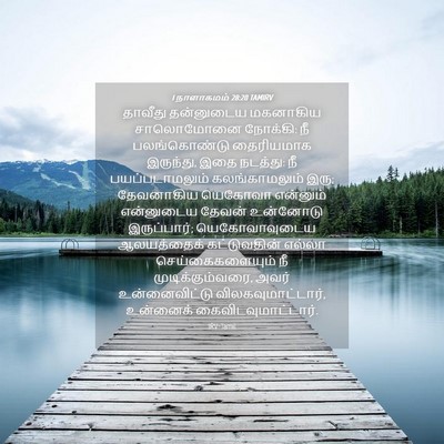 Picture 04 - 1 நாளாகமம் 28:20 TAMIRV - தாவீது தன்னுடைய - Bible Verse Picture